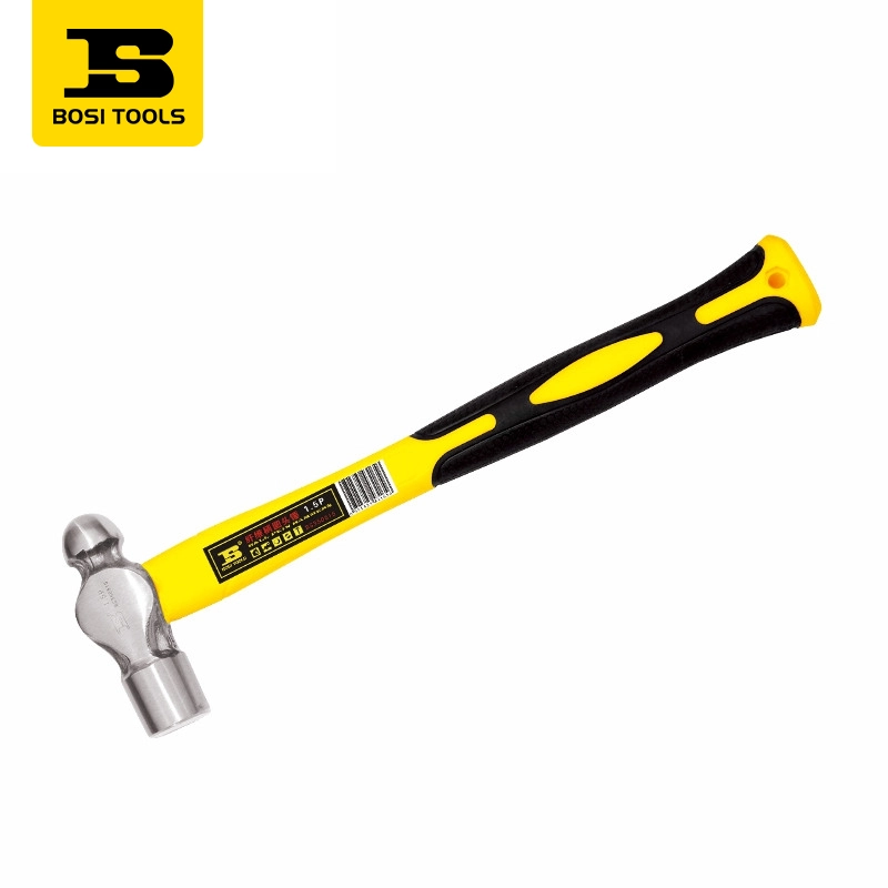 Martelo de cabeça redonda com cabo de fibra de vidro